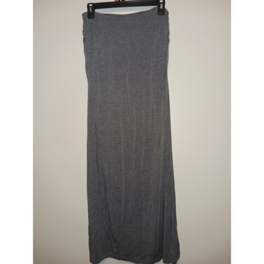 Caslon‎ Classic Cottagecore Heather Grey Long Knit Pencil Skirt 8